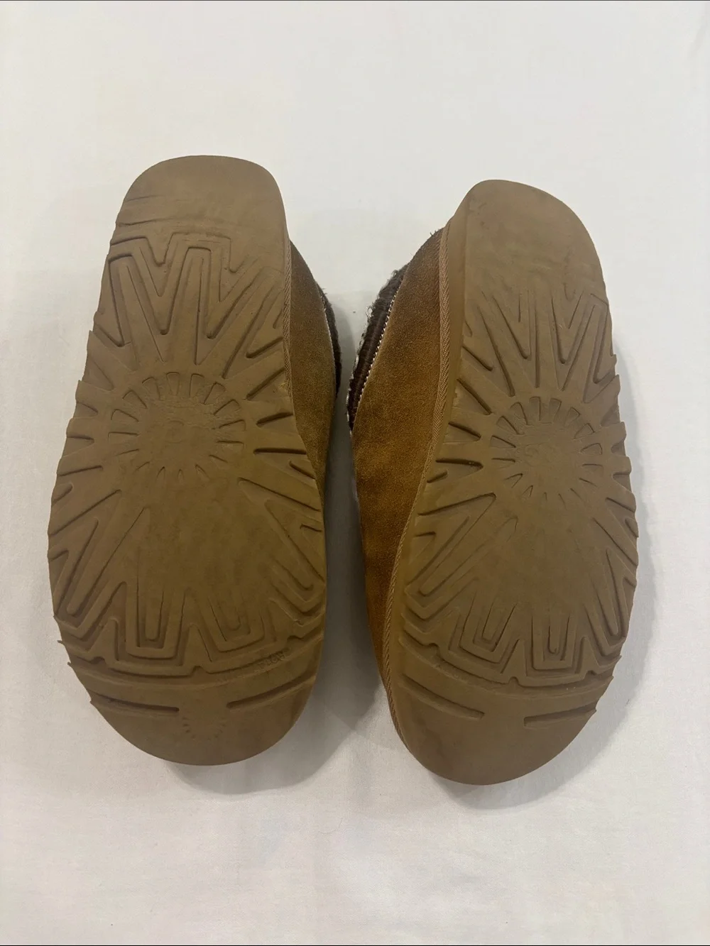 UGG Kids Chestnut Suede Shearling Clog Slippers